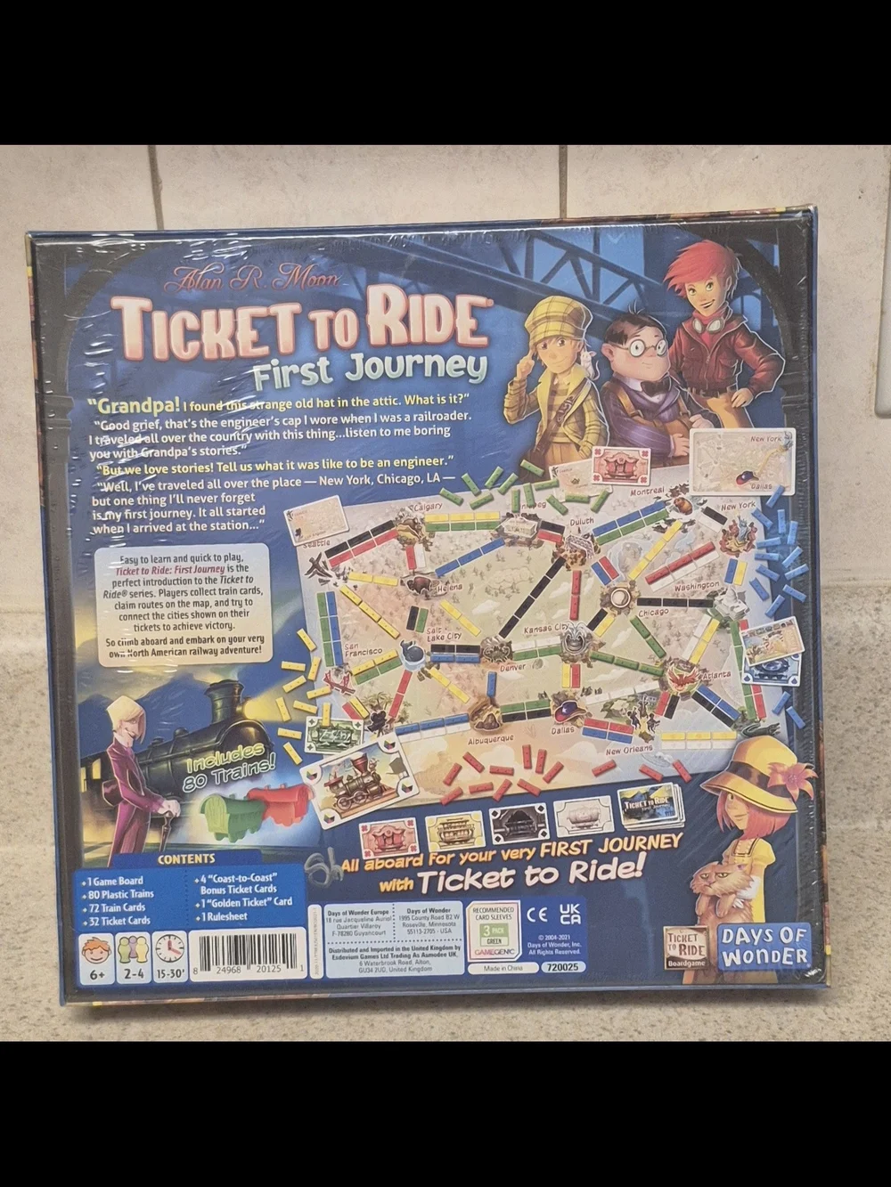 Ticket to Ride: First Journey Kids Board Game by Days of Wonder - Blue